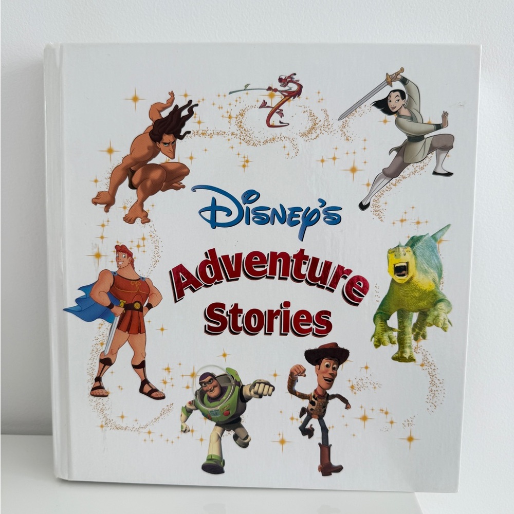 NEW Disney Adventure Stories Hardcover Book - White, Red, Blue, Green